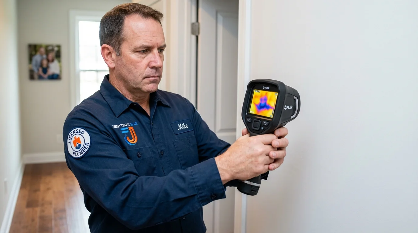 Thermal imaging leak detection by Johns Plumbing LLC in Charles City